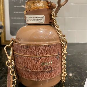 Brown Insulated Bottle with Chain